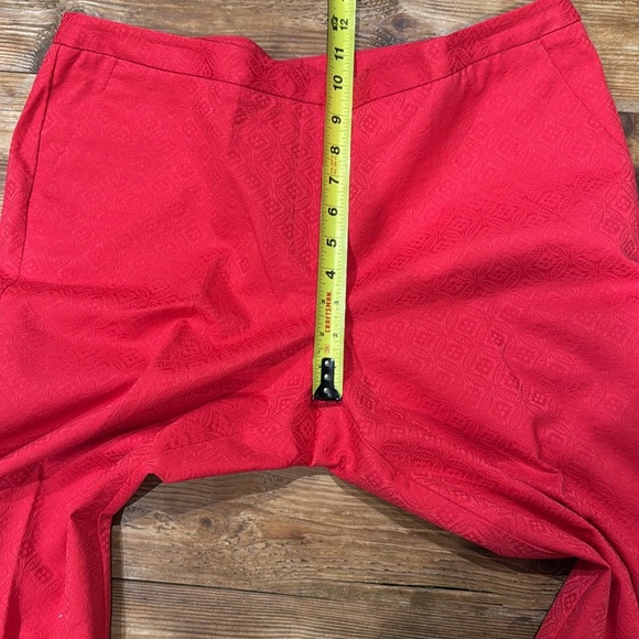 Worthington Women’s Stunning Fuchsia Capri Pink Pants Design Print Size 12 EUC - Picture 10 of 11